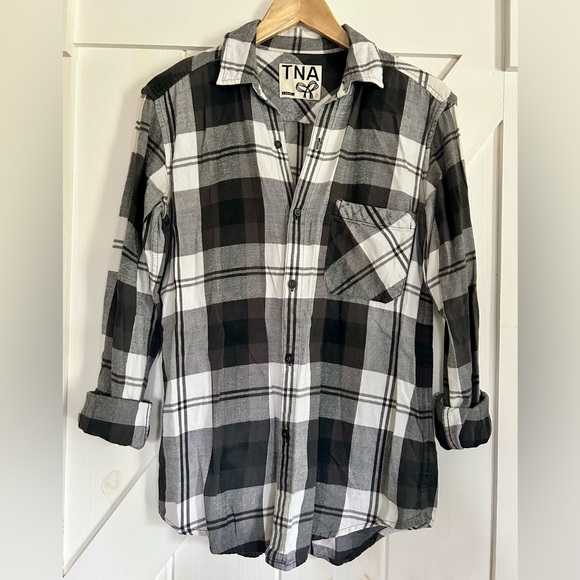 Aritzia TNA XXS Plaid Button Up - Picture 1 of 4